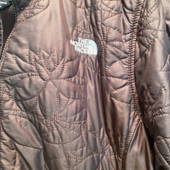 North Face Jacket Womens XL Quilted Brown Puffer Fall Winter Zip Up Pockets - Picture 2 of 4